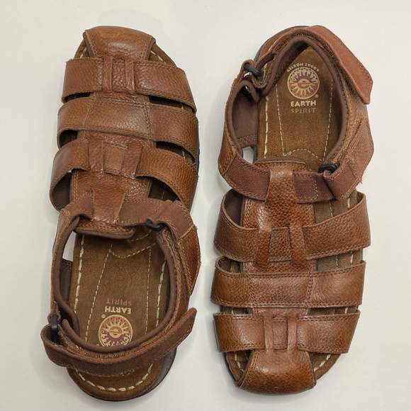 Earth Spirit Shoes Earth Spirit Fisherman Mens Boho Brown Leather